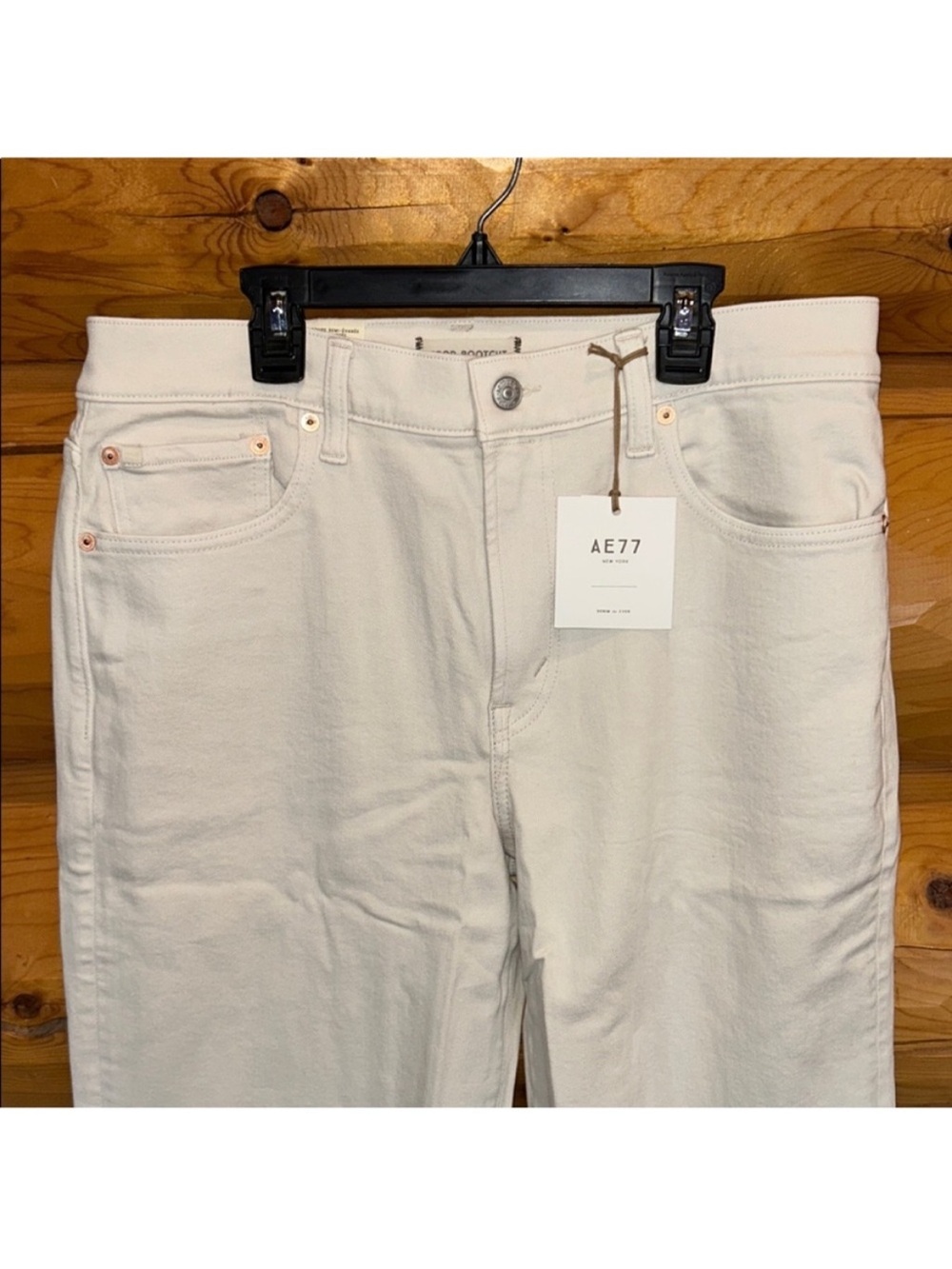 American Eagle NWT AE77 Premium Bootcut Crop Jeans Size 30 Regular in Stone - Picture 9 of 16